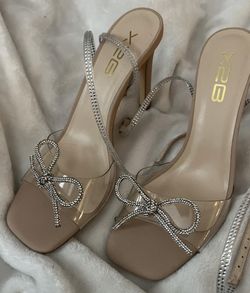 Rhinestone Ankle Strap Heels