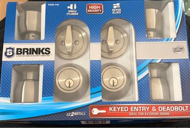 Brinks keyed entry home door set new