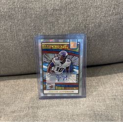 Justin Jefferson Donruss Action-All Pros Auto Card /299