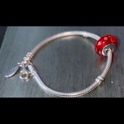 Pandora Charm Red Bubble Murano