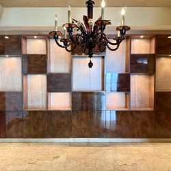 modern custom wood wall unit made by Livingcolor cabinetry - ORIGINAL VALUE $37.500 