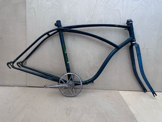 FLEETWING 1950’s vintage cantilever twintube 26” Bicycle Frame And Fork not Schwinn Huffy
