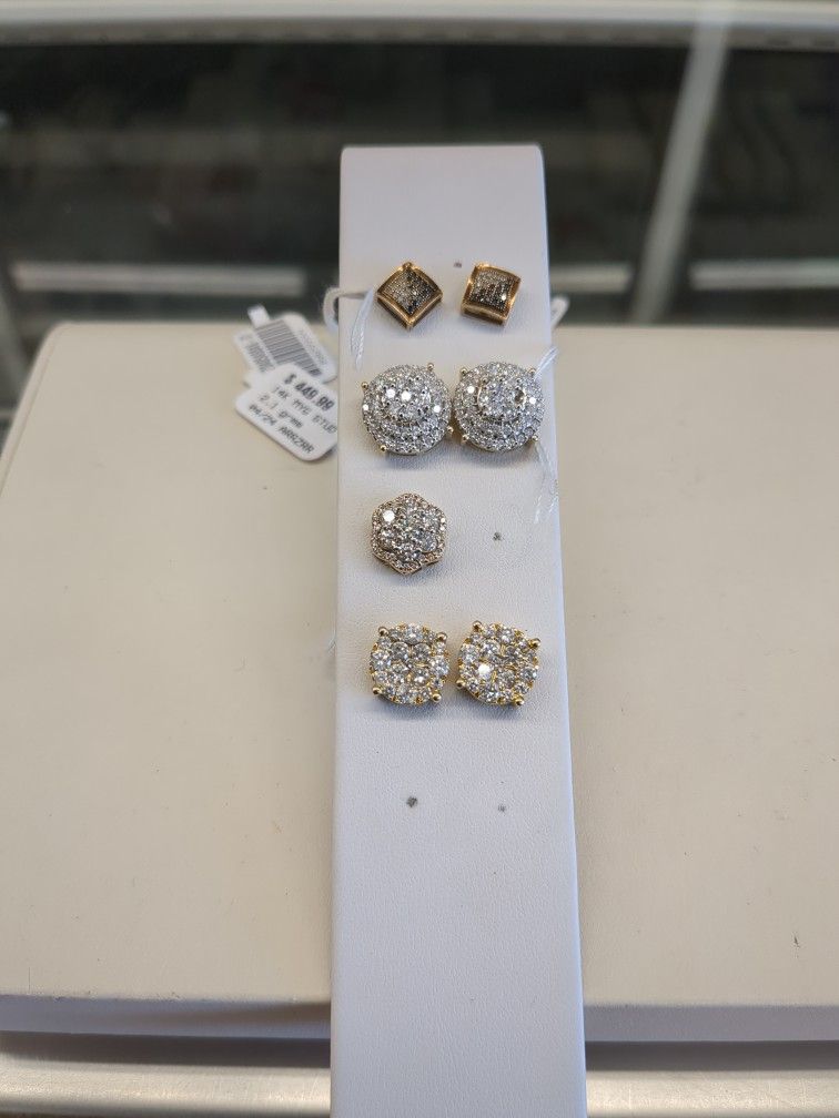 14k 10k Diamond Earrings For Sale Layaway Available 10% Down If You Are Interested Please Ask For Maribel Thank You,All Products : American Fashion Style Bags On Sale