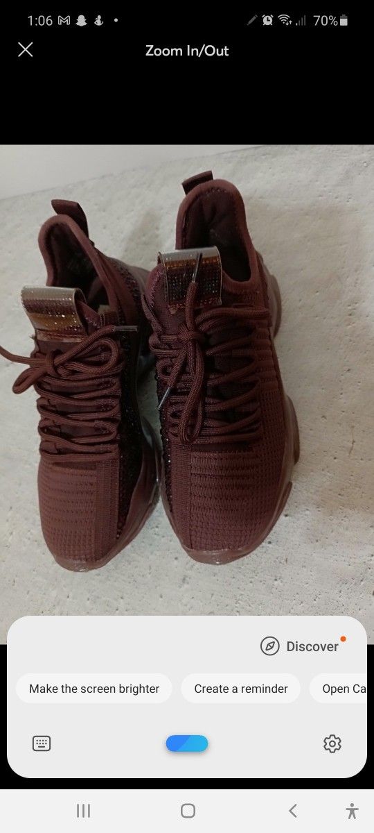 Steve Madden Women's Sneakers Maxima Burgundy Glitzy Rhinestone Gum
