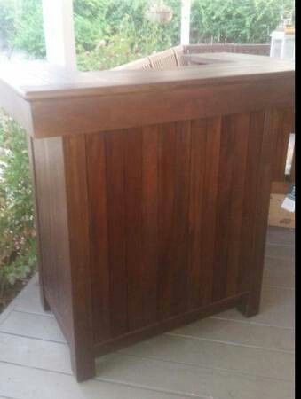 Pottery Barn Chatham Ultimate Outdoor Wood Bar Rare Htf For Sale