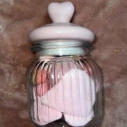 Glass Container With Beauty Blenders 