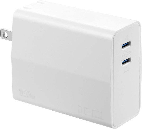 Insignia 10OW Dual Port USB-C Foldable Compact Wall Charger for MacBook Pro, Tablets
