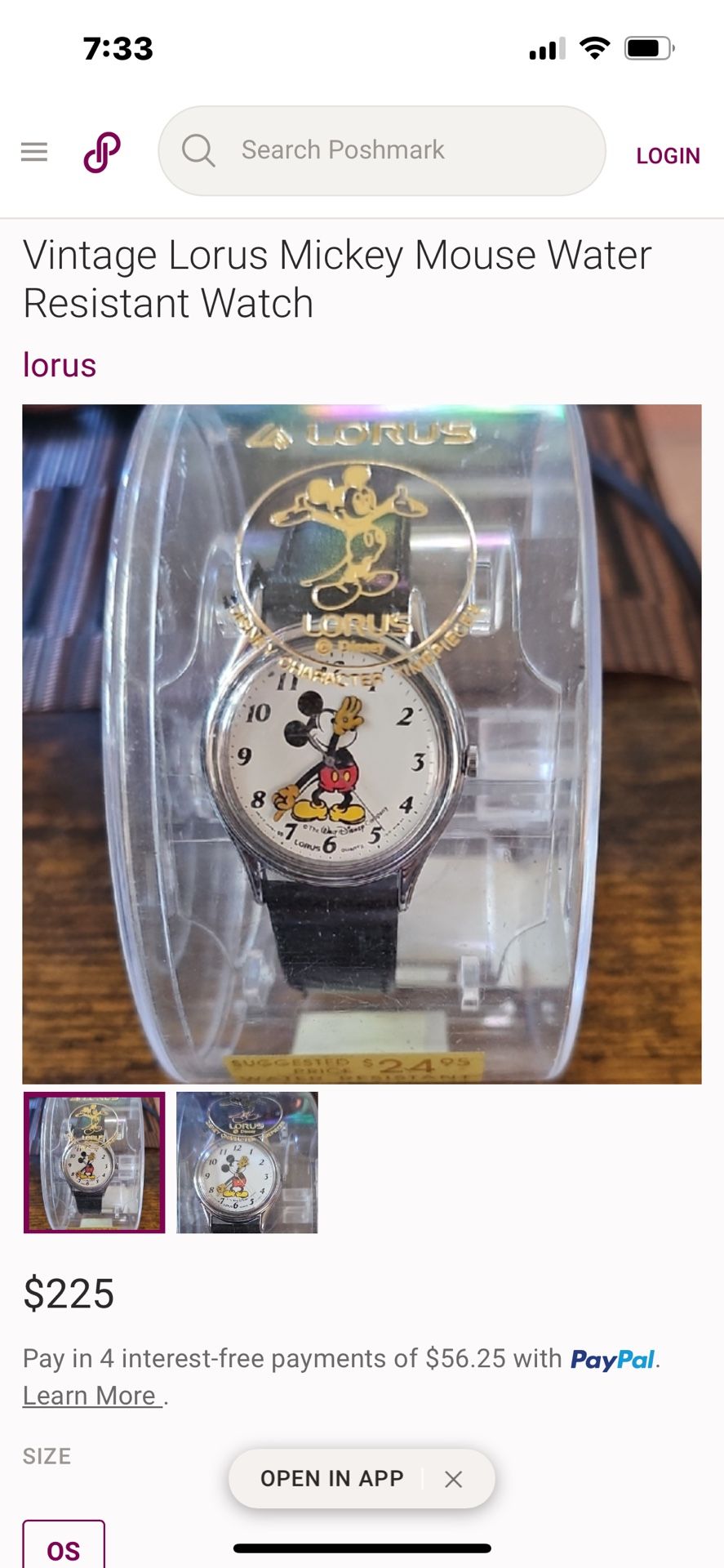 Vintage Lorus Mickey Mouse watch