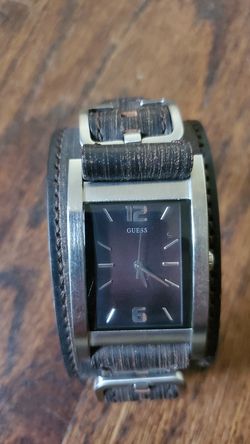 Guess Watch with Leather Wristband