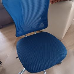 Blue Rolling Office Chair
