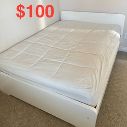 Full Size Bed Frame + Spring Mattress