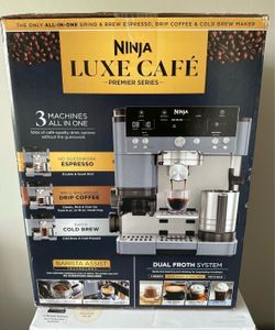 Ninja Luxe Café Premier Espresso Machine, Drip Coffee, & Rapid Cold Brew | Built-in Coffee Grinder, Hands-Free