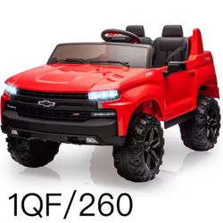 🔥24V 2-Seater Truck Licensed Chevrolet Silverado Ride On Car 