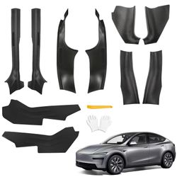 Tesla Model Y Juniper 2025 Door Sill Protectors Carbon Fiber 10pc - New