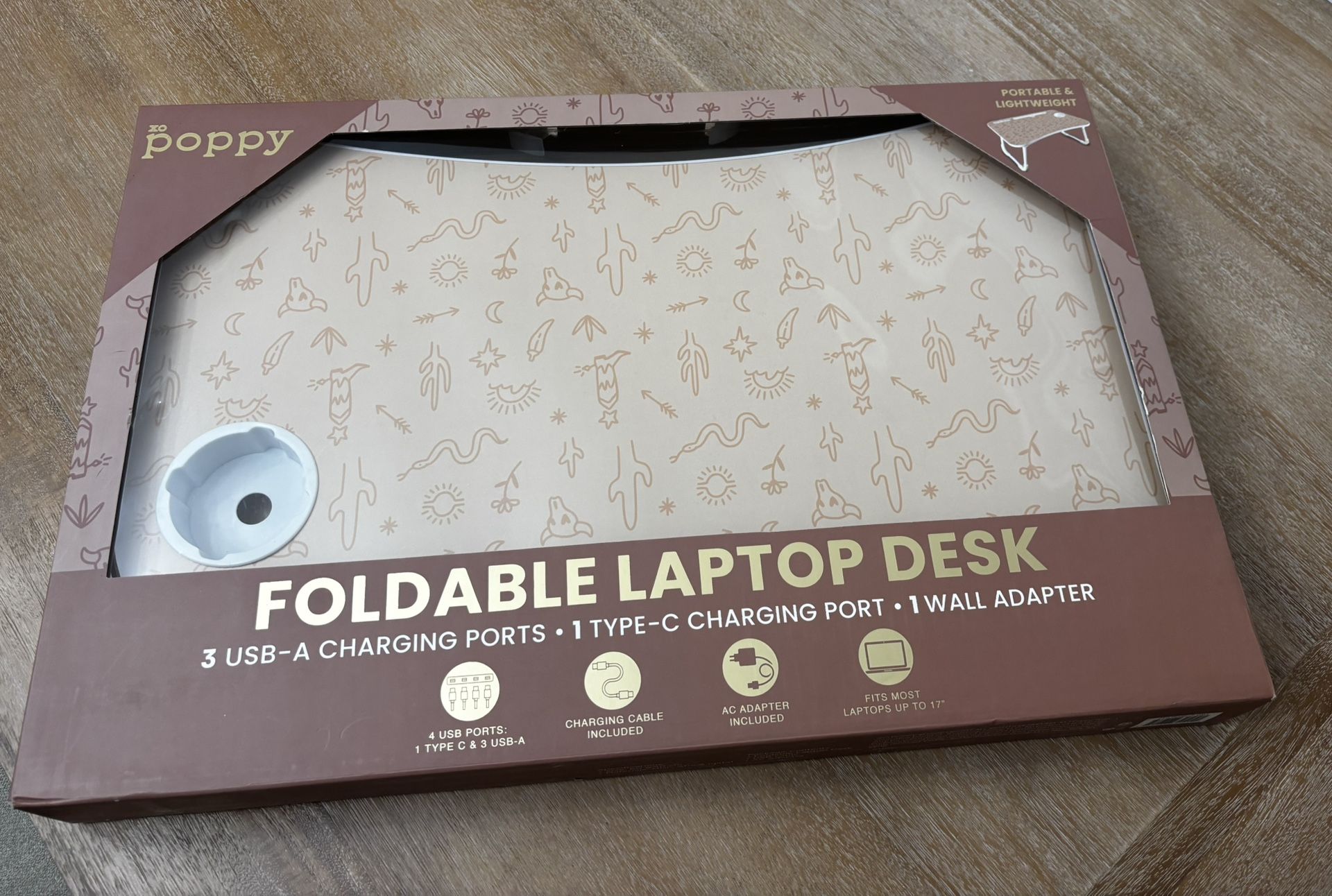 western pattern lap desk