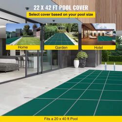 Pool Safety Cover Fit 20 x 40 ft. Rectangle Inground Safety Pool Cover with 4 x 8 ft. Center End Steps Pool Safety Cover
