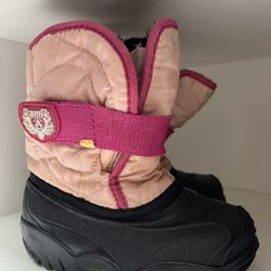 Kamik Snow-boots Winter Waterproof Pink On Pink Boot Size 9C (toddler)