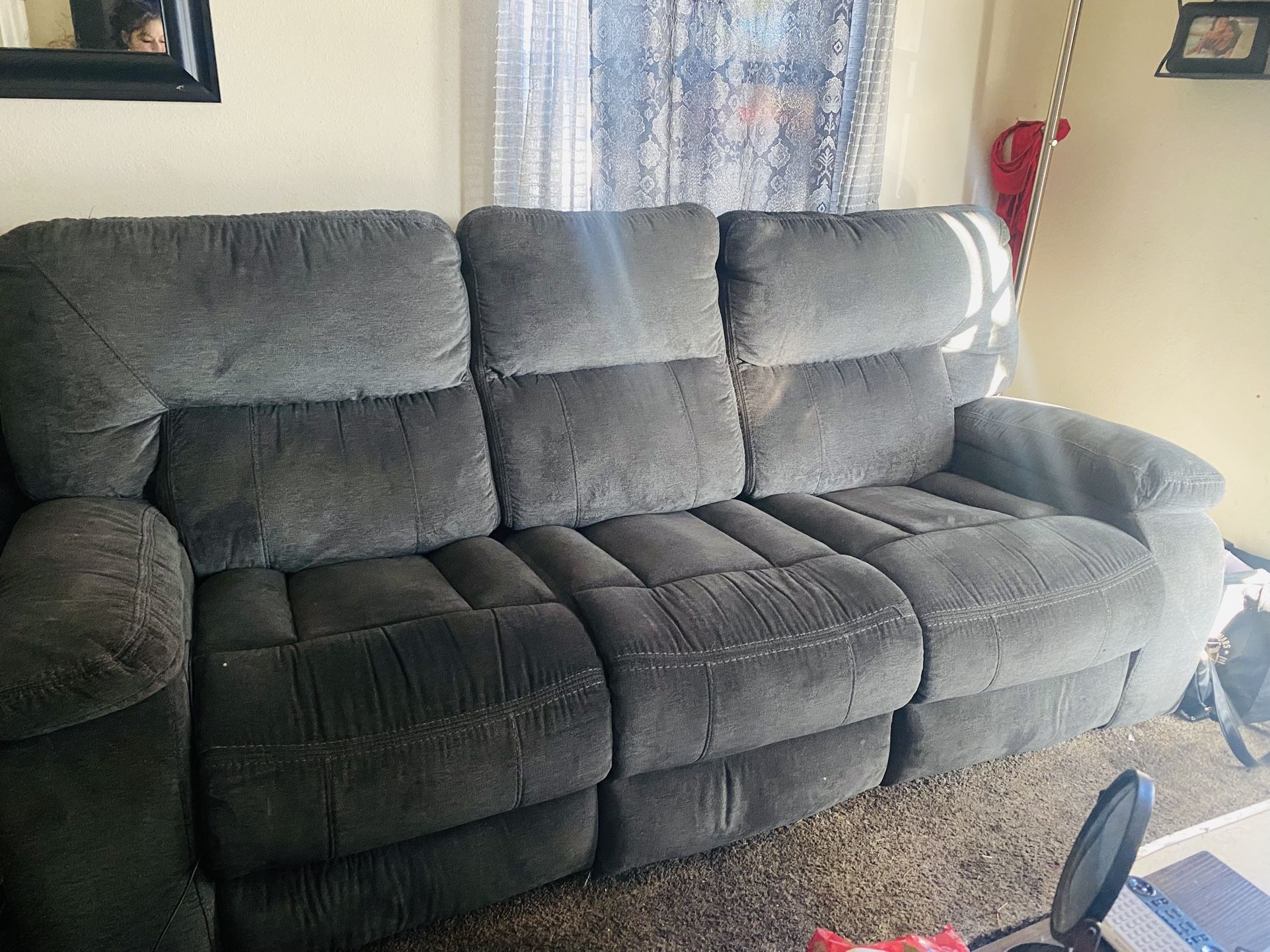 3 Seat Reclining Sofa- Excellent Condition OBO