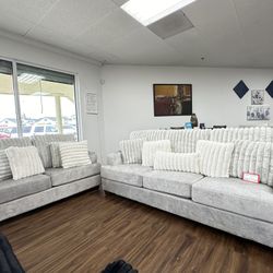 Light Gray Sofa & Loveseat 