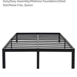 Steel Bed Frame 45 Min 18” Heavy Duty Queen Foundation 