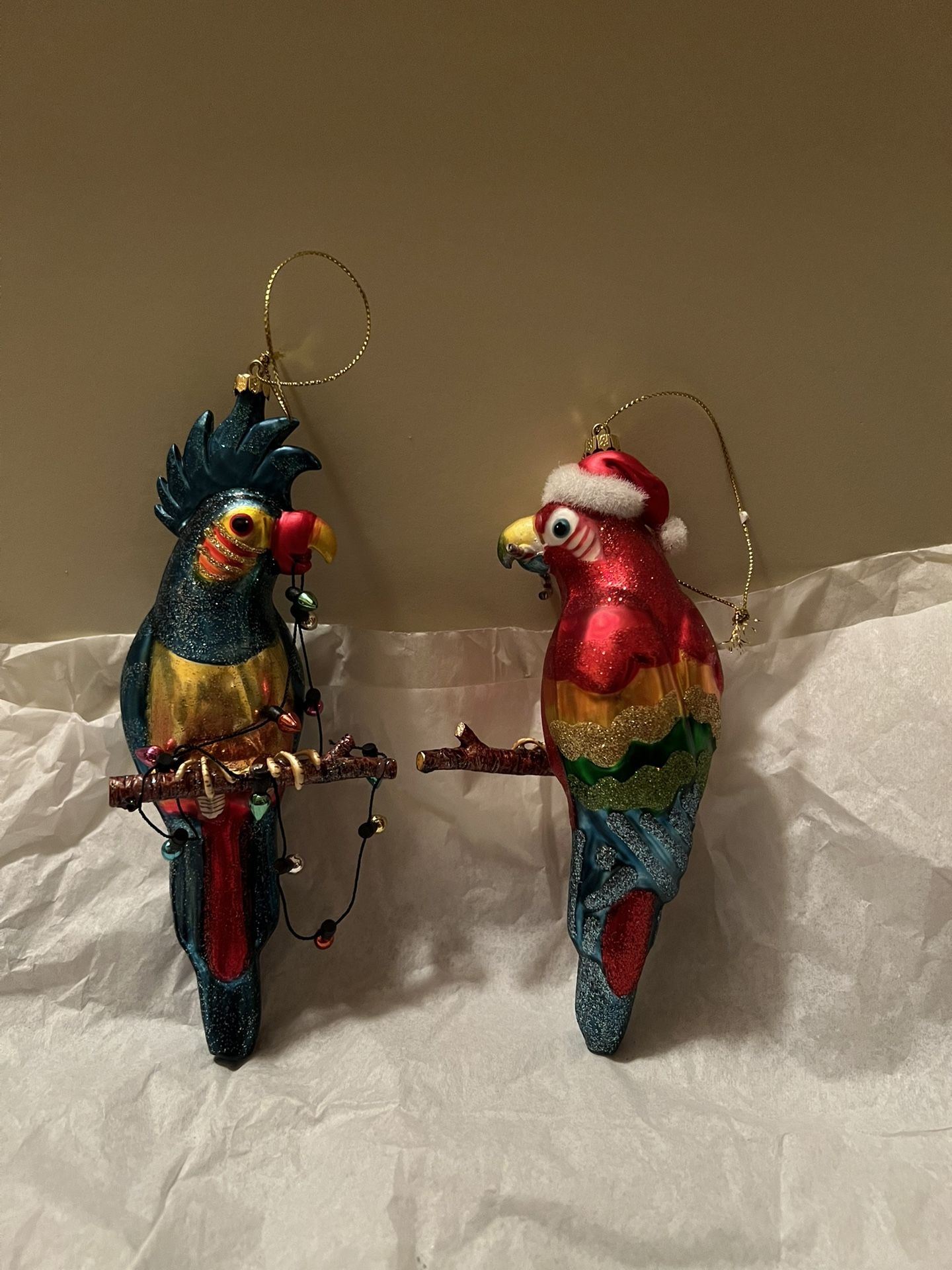 Set Of 2 Bird Ornaments