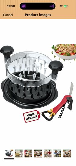 Tool Twist For Kitchen 10" | Manual Meat Shredder for Pulled Pork, Beef & Chicken Breast | BPA Free, Ergonomic Handle, Non-Slip Base | Desmenuzador de