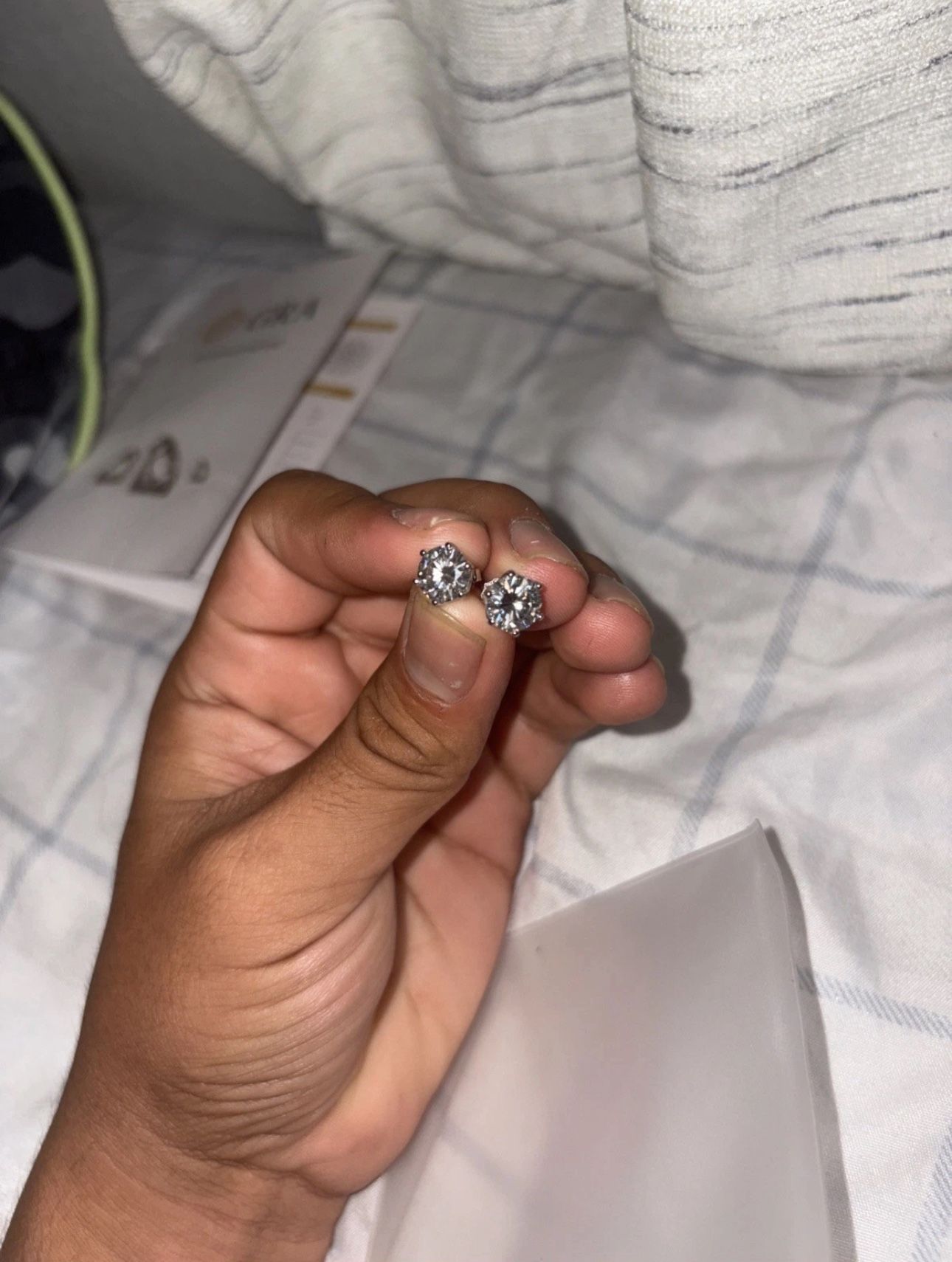 Moissanite Diamond Earrings Vvs1 2carats