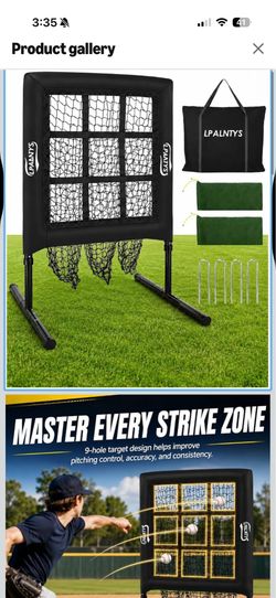 Baseball Pitching Net with Strike Zone - New