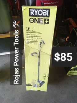 RYOBI 13IN 18V CORDLESS STRING TRIMMER/ EDGER WITH BATTERY AND CHARGER 