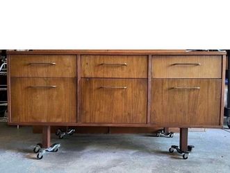 Jens Risom Mid Century Walnut Credenza