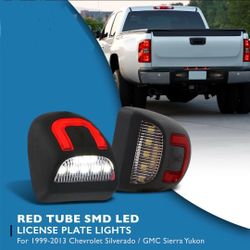99-13 Chevrolet Silverado Tahoe Suburban Avalanche Gmc Yukon Sierra Cadillac Escalade License Plate Lights Luz Para Placas Chevy