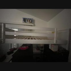 Twin Size Loft Bed Wet Desk On The Bottom