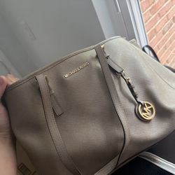 Michael Kors Tan/Beige Tote (MK Charm)