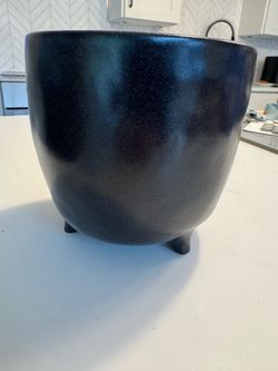 Crate and Barrel small black planter $25