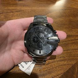 Brand New Men's Diesel Chronograph Watch – Black Stainless – $270 Retail