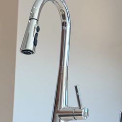 Sleek One-Handle High Arc Pulldown Kitchen Faucet