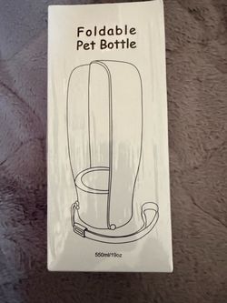 Portable Foldable Pet Water Bottle Blue 550ml/19oz