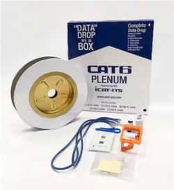 Data Drop-in-a Box Cat6 200 ft. Blue Plenum Kit