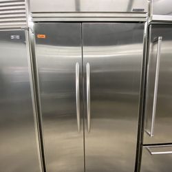 Stainless Steel Side By Side KitchenAid 42” Built In Refrigerator 