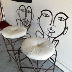 Pair of John Risley Bar Stools 