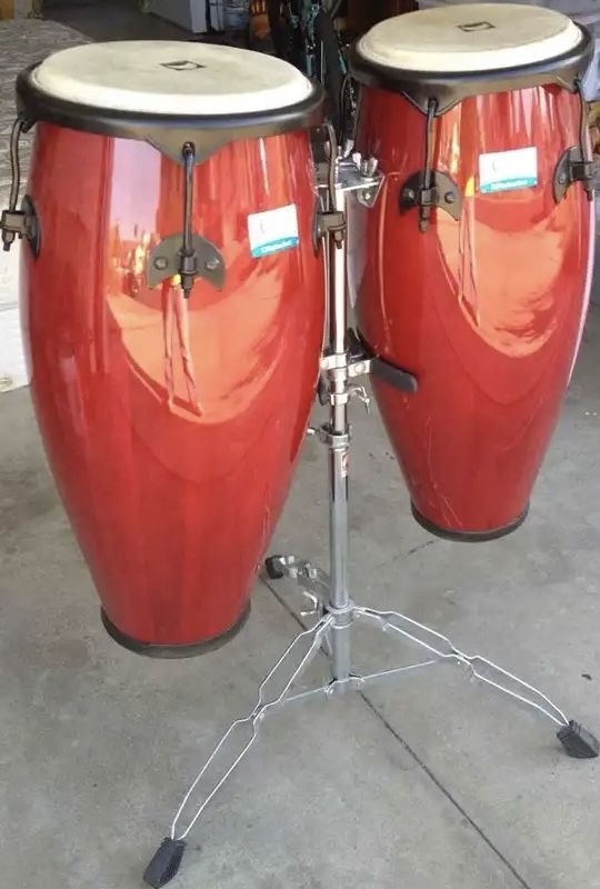 Rhythm Tech Eclipse Congas, Red Gloss, Excellent Condition, With Stand