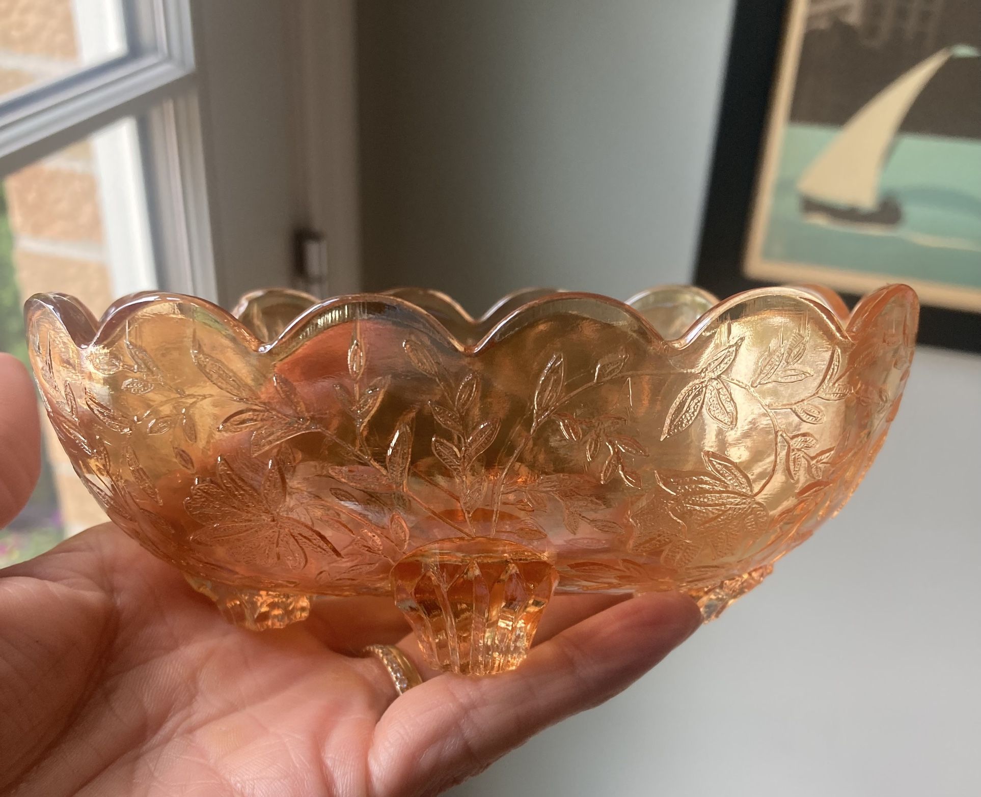 Carnival Footed Oval Small Dish