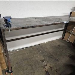 Steel work bench with vice.
80x24x40"

$500