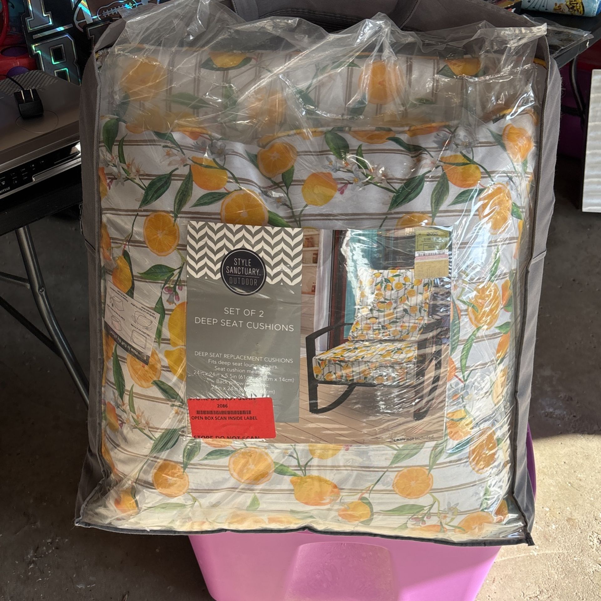 Deep Seat Cushions Set Of 2 Pcs Brand New