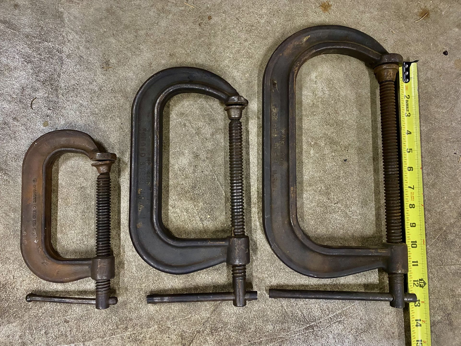 Set of 3 C-Clamps 