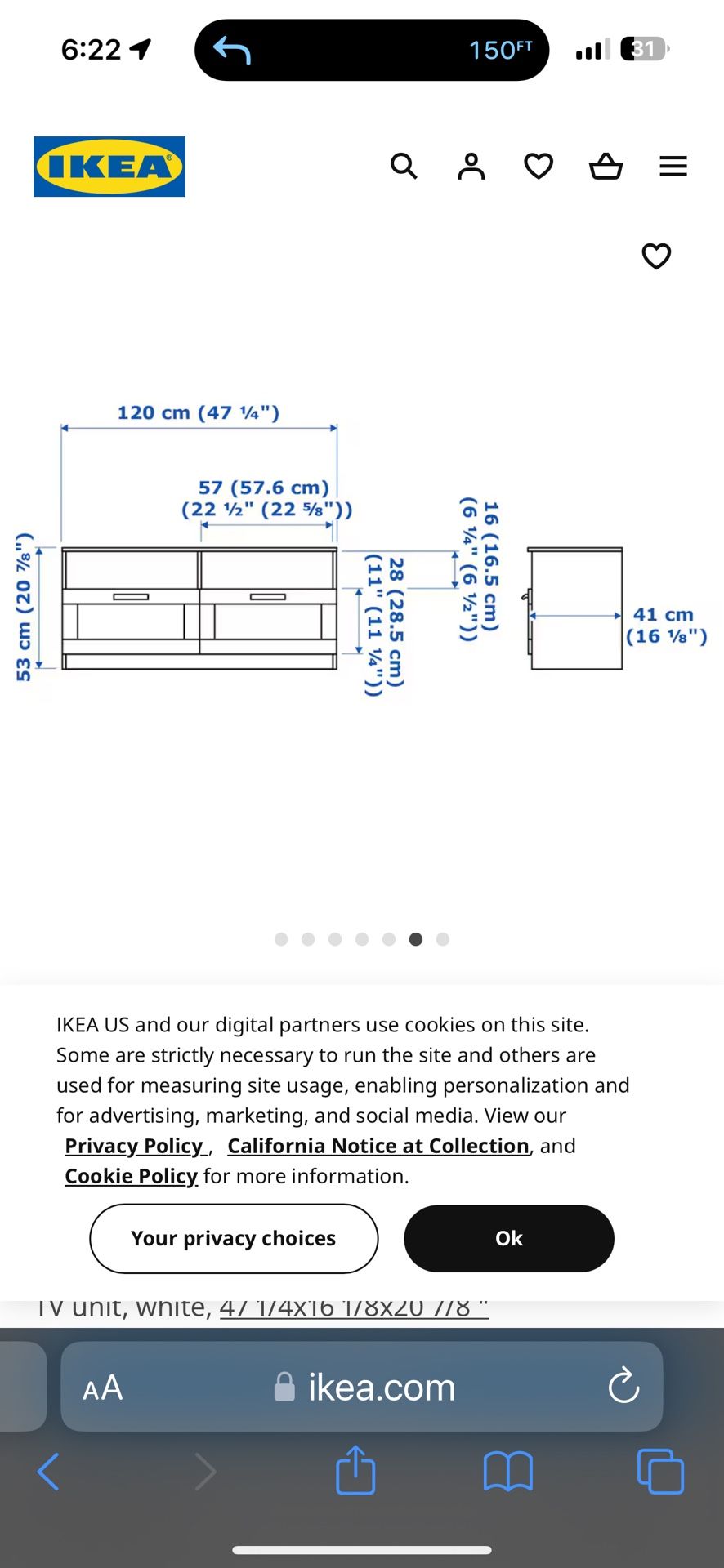 TV STAND White