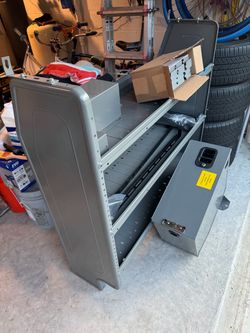 Work vehicle shelves