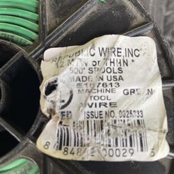 #12 Gauge THNN Wire 450’ Green