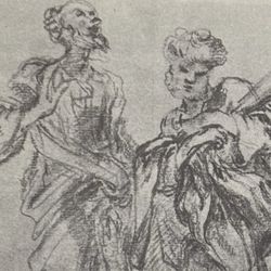 TWO SAINTS Giovanni Gian Lorenzo Bernini Fine Art Print Antique Vintage 1940’s Original Italy Italian Printed Collectible DUE SANTI