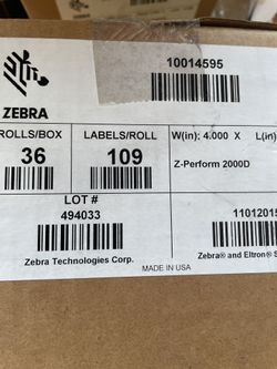 Zebra Thermal Labels